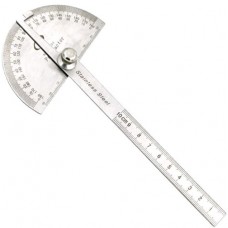 GONIOMETRO ANGOLAZIONE 0-180° CON RIGHELLO 10CM STRUMENTO DI MISURAZIONE 04483